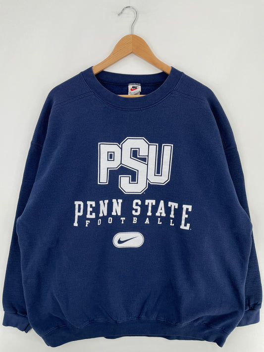 90's NIKE x PENN STATE Made in USA Size XXL Vintage College Sweat shirt / E2393S