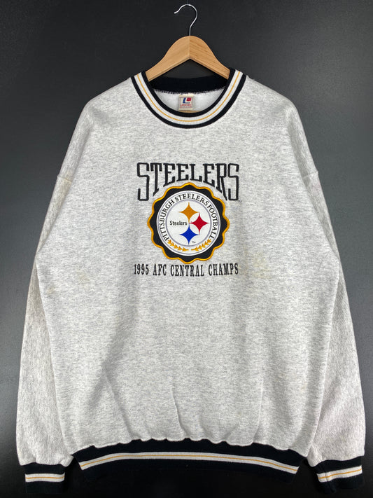 90's PITTSBURGH STEELERS Made in USA Size XL Vintage NFL Sweat-Shirt / A6428