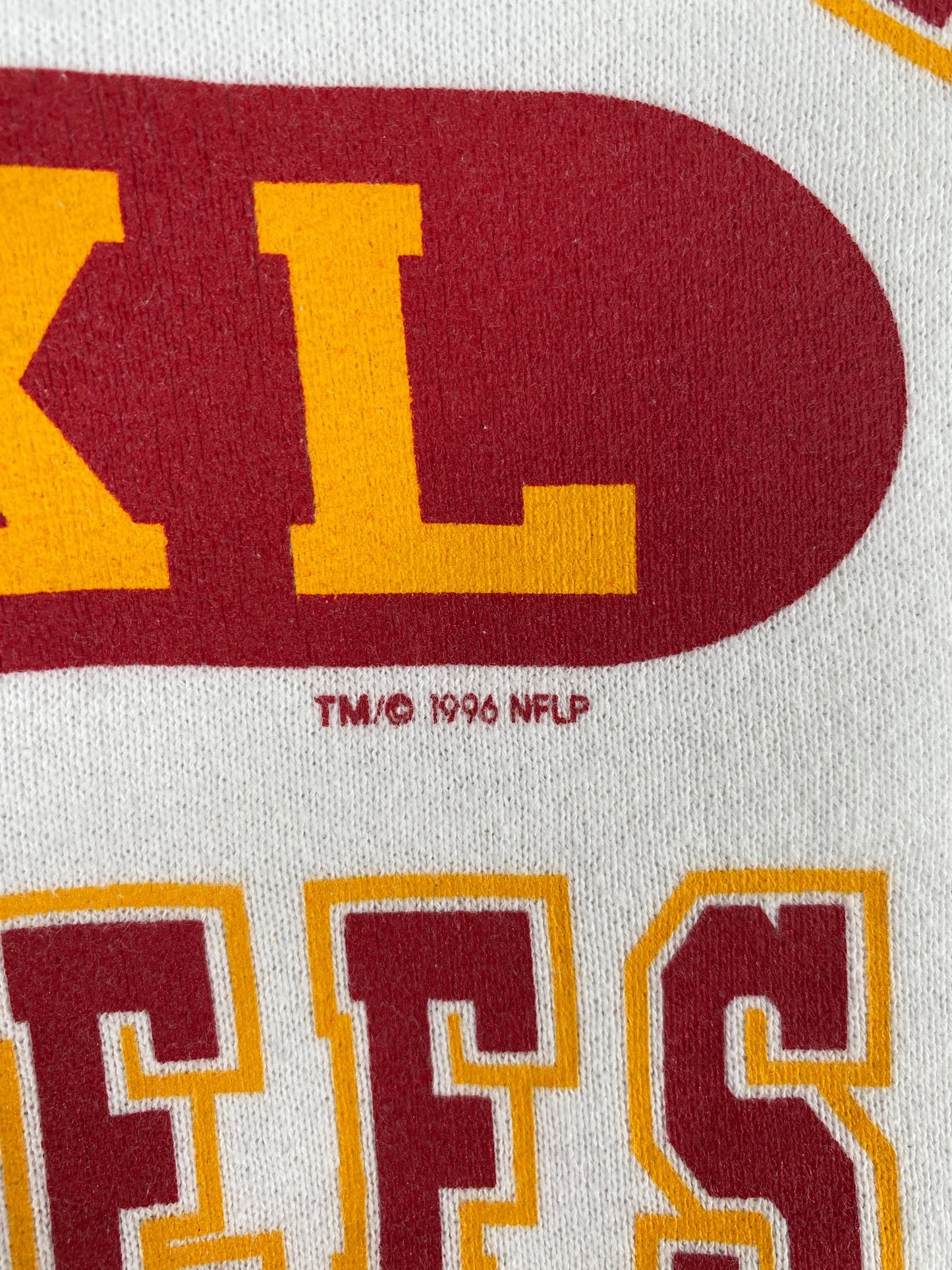 1996 KANSAS CITY CHIEFS Made in USA Size L Vintage NFL Sweat-Shirt / A4548