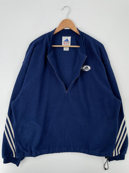 90’s ADIDAS Size XXL Half Zip-up Fleece / A9239
