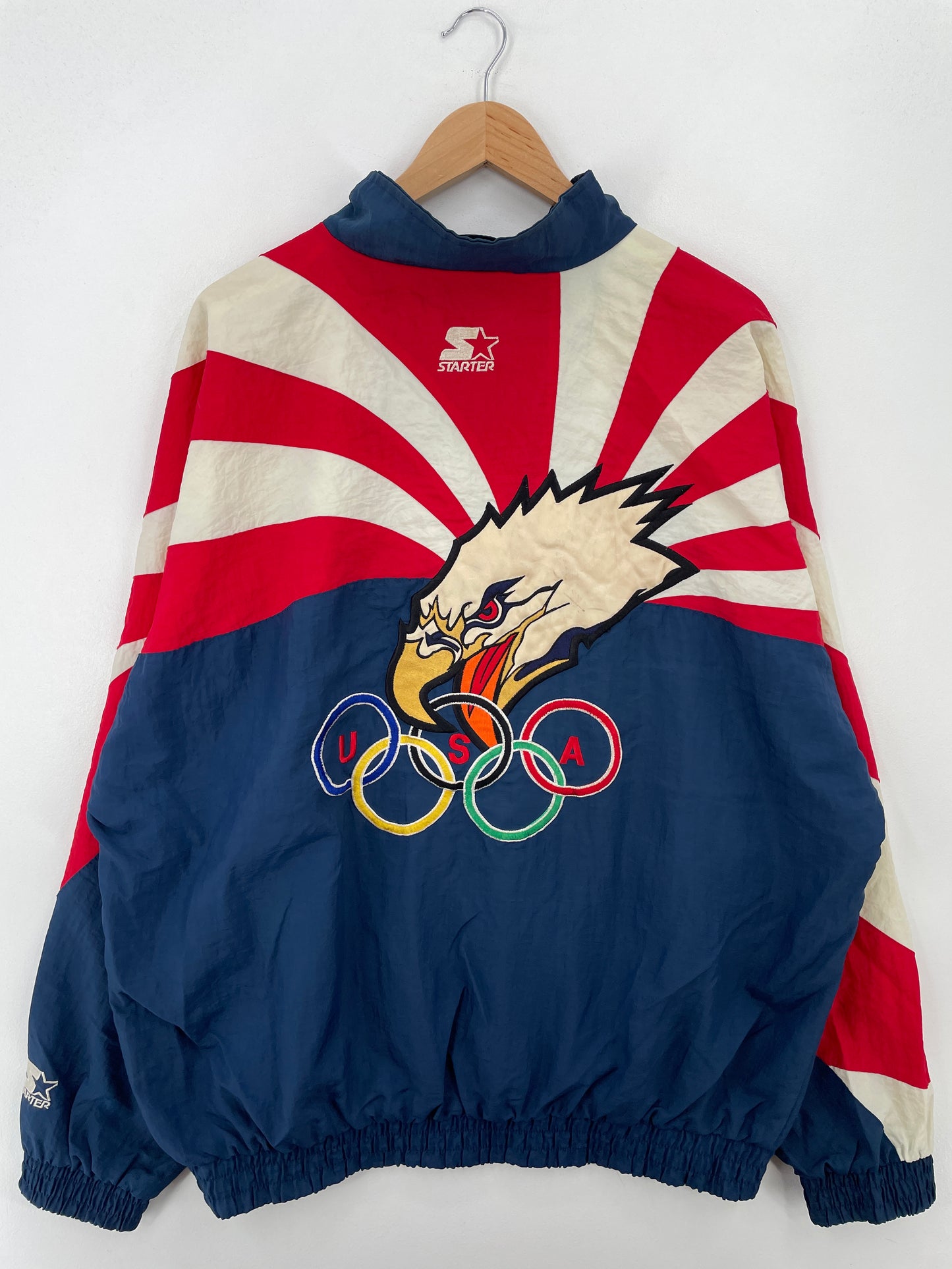 90's STARTER x USA OLYMPIC TEAM Size XL Vintage Nylon Jacket / A7336