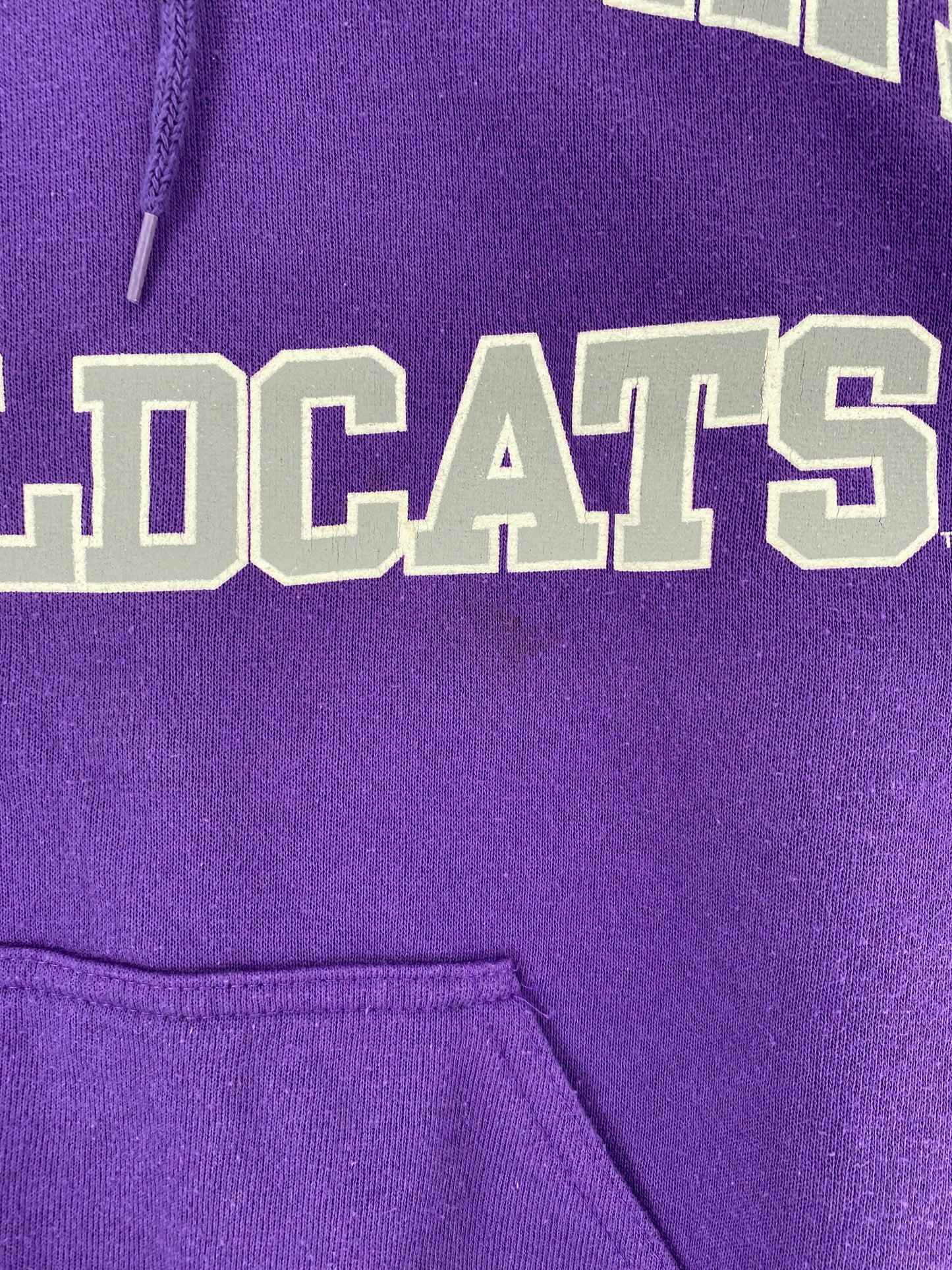 90's KANSAS STATE WILDCATS Made in USA Size L Vintage College Hoodie Sweat-Shirt / E6162S