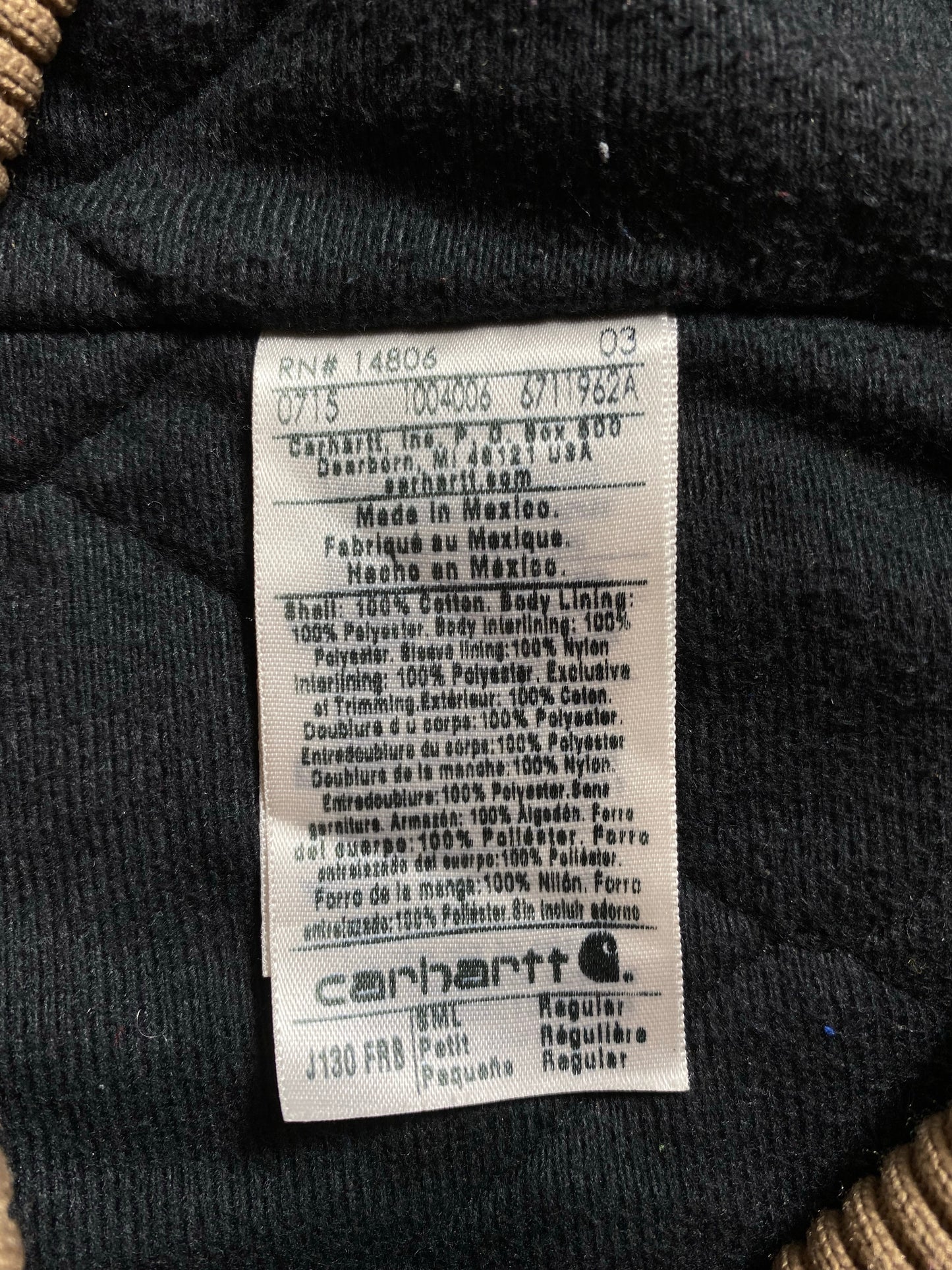 Vintage CARHARTT Size S Zip-up Hoodie Sweat-shirt Jacket / K8108