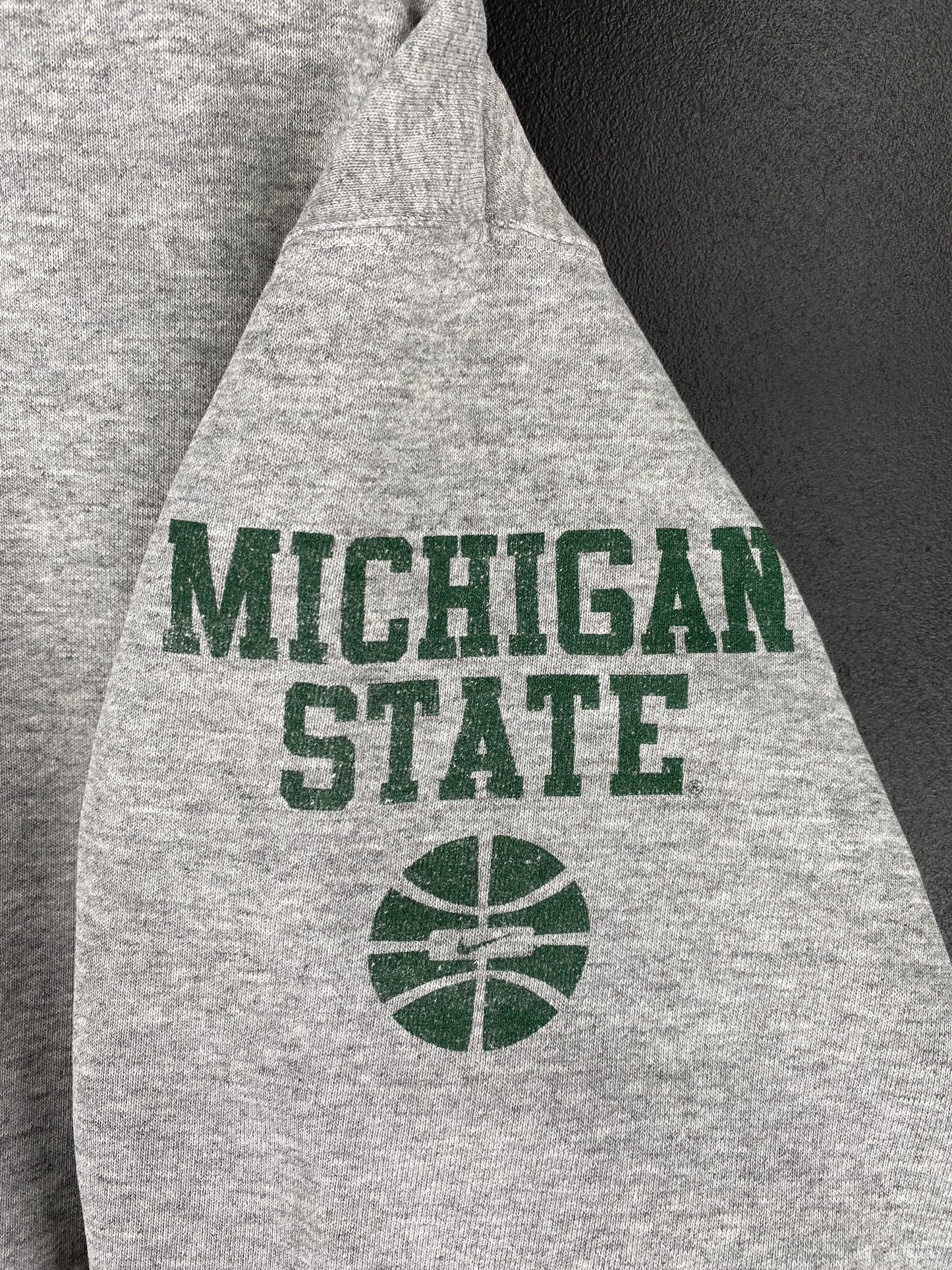 00' NIKE MICHIGAN STATE Size M Vintage College Hoodie Sweat-shirt / A5542