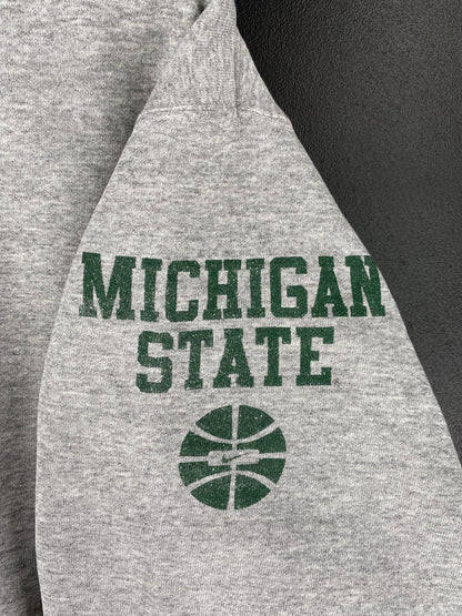 00' NIKE MICHIGAN STATE Size M Vintage College Hoodie Sweat-shirt / A5542