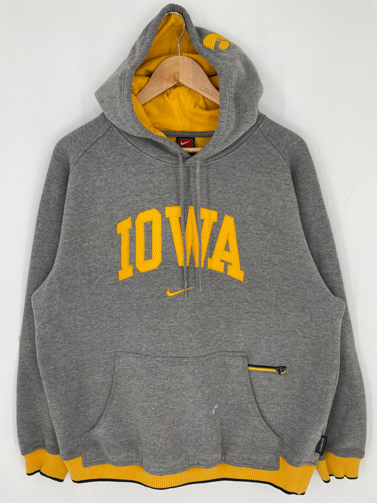 00' NIKE IOWA Size M Vintage College Hoodie Sweat-Shirts/ K9994