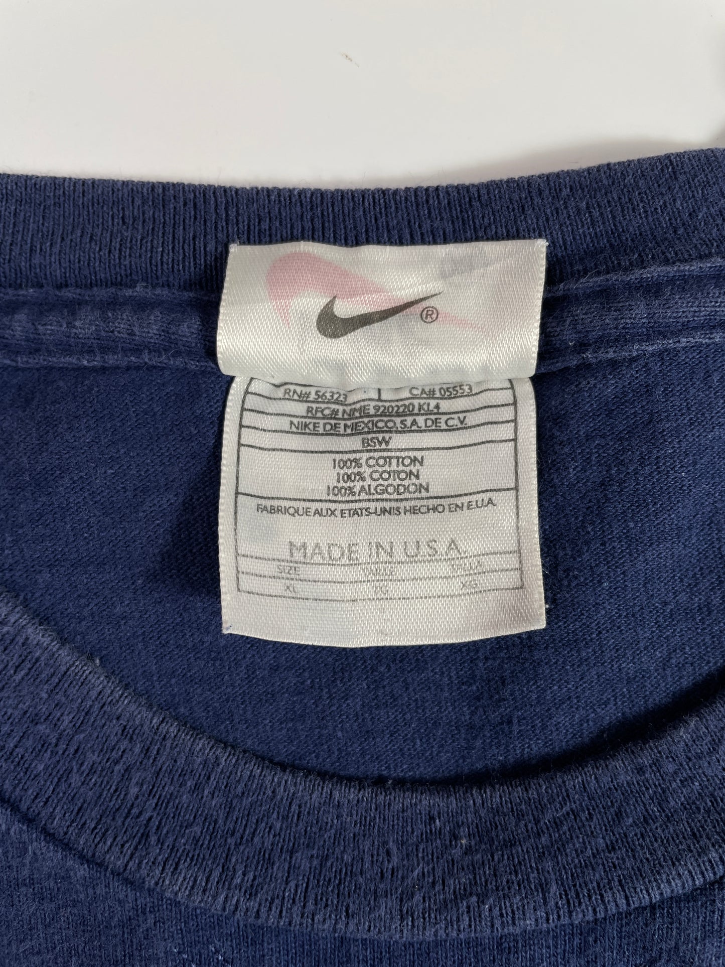 90's NIKE CENTER SWOOSH Made in USA Size XL Vintage T-shirt / A4103