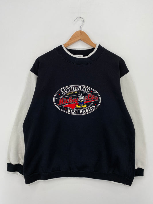 90’s DISNEY MICKEY Approx. Size L Vintage Sweat-shirt / A7027