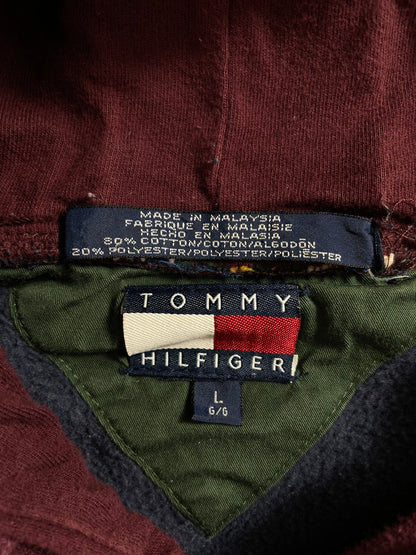 90's TOMMY HILFIGER Size L Vintage Hoodie Sweat-shirt / A2205