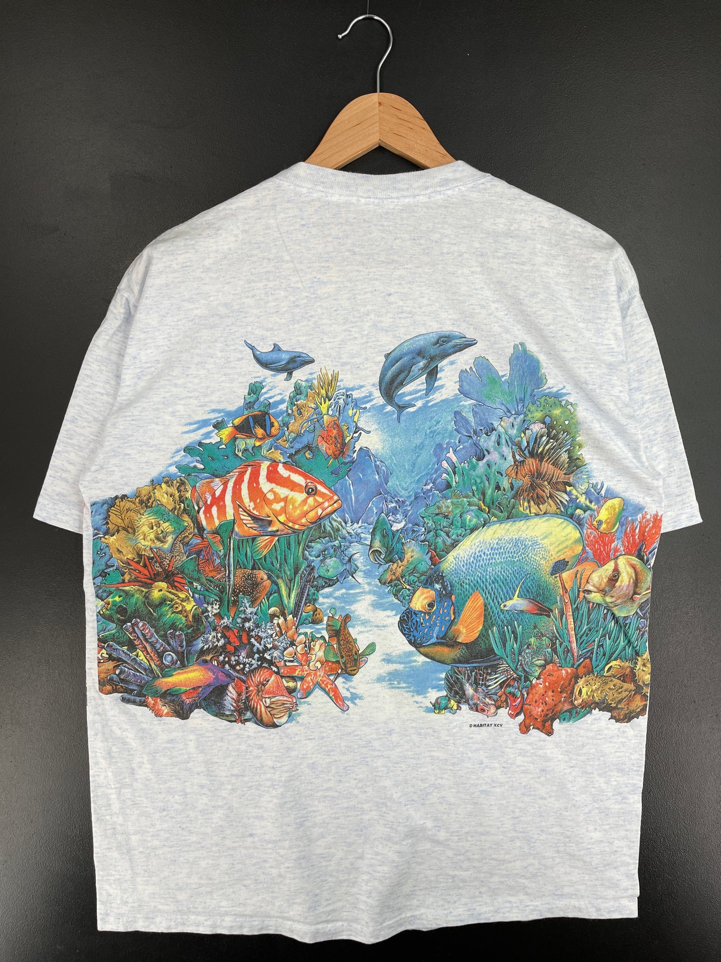 90's ALBUQUERQUE AQUARIUM Made in USA Size L Vintage Animal T-Shirt / E6069T