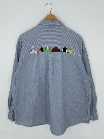 1997 LOONEY TUNES Size XL Vintage Botton-down Shirts/ K8853