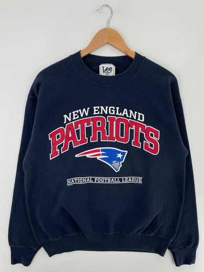 1998 NEW ENGLAND PATRIOTS Made in USA Size M Vintage NFL Sweat-shirt / E2737S