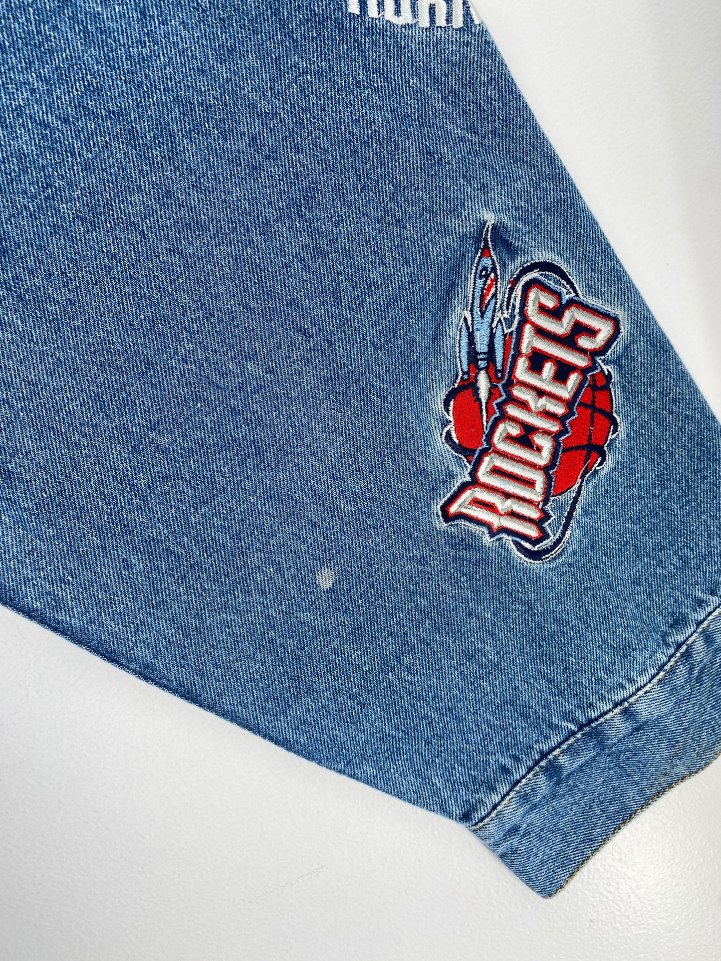 2003 NBA TEAM LOGOS Size XXXL Vintage Denim Jacket / A5771
