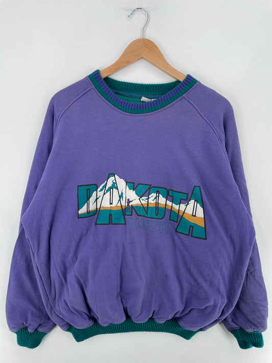 90’s DAKOTA Size Approx.L Vintage Padded Sweat-Shirt / E3229S