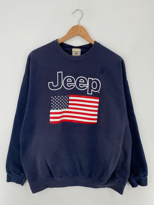 Vintage JEEP Size XL Vintage Sweat-shirt / E343