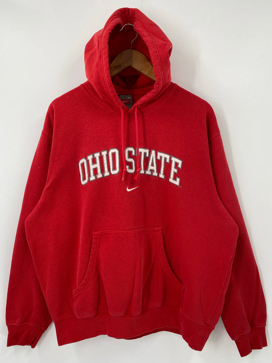 00' NIKE OHIO STATE Size M Vintage Hoodie Sweat-Shirt / K4647
