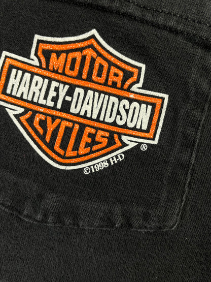 1998 HARLEY DAVIDSON x MARYLAND MAde in USA Size XXL Vintage T-Shirt / A1252