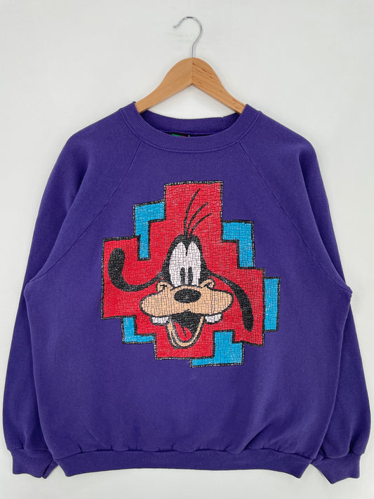 90's DISNEY GOOFY Made in USA Size XL Vintage Sweat-shirt / E833