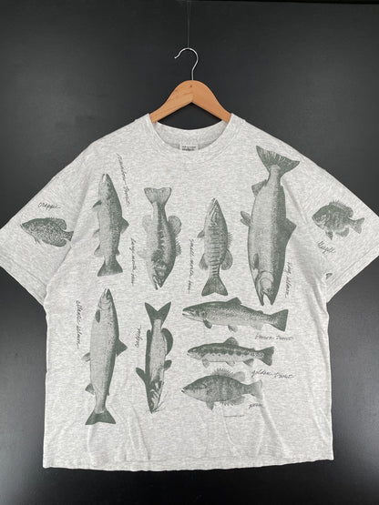 1994 FISH Size XL Vintage Animal T-Shirt / E5802T