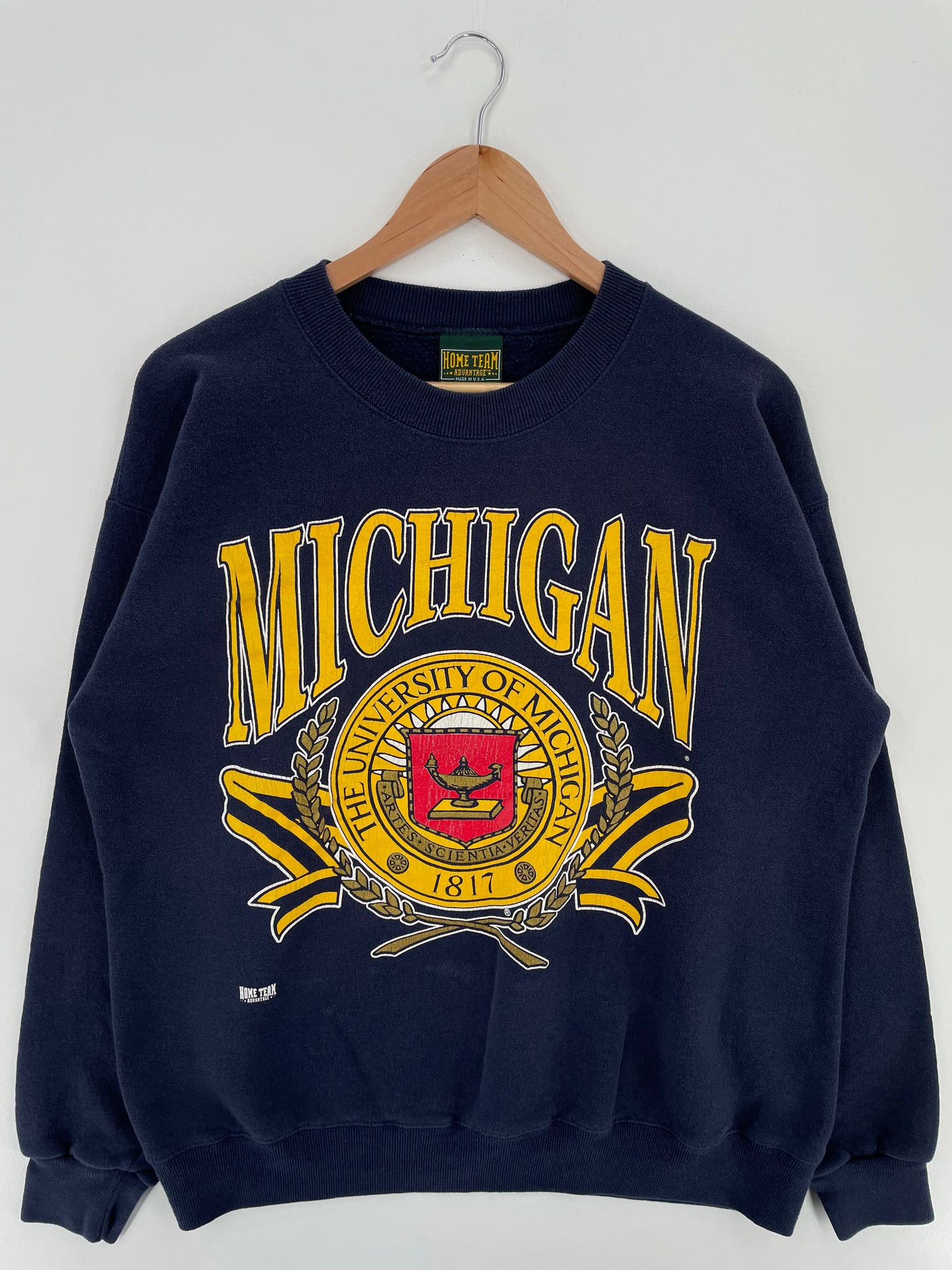 90's UNIVERSITY OF MICHIGAN Made in USA Size L College Sweat-Shirt / A2335