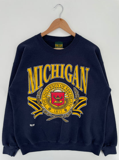 90's UNIVERSITY OF MICHIGAN Made in USA Size L College Sweat-Shirt / A2335