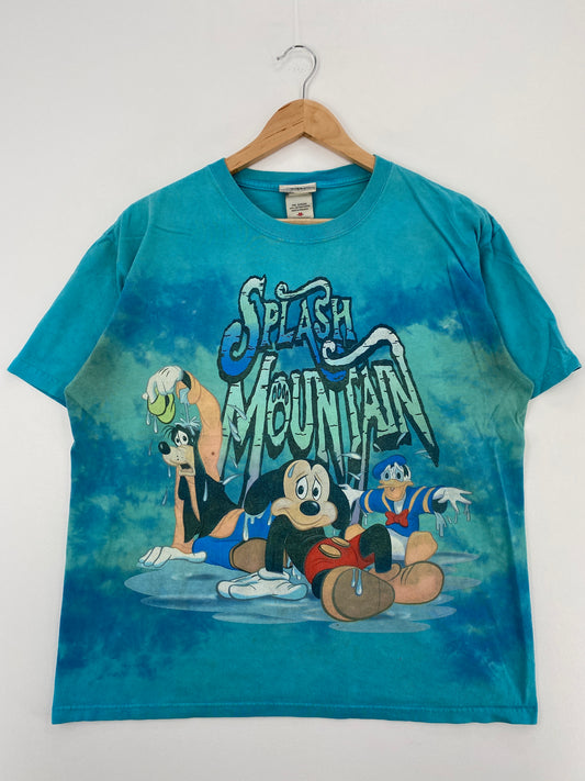 00' DISNEY SPLASH MOUNTAIN MICKEY & FRIENDS Size M Vintage T-Shirt / A4238
