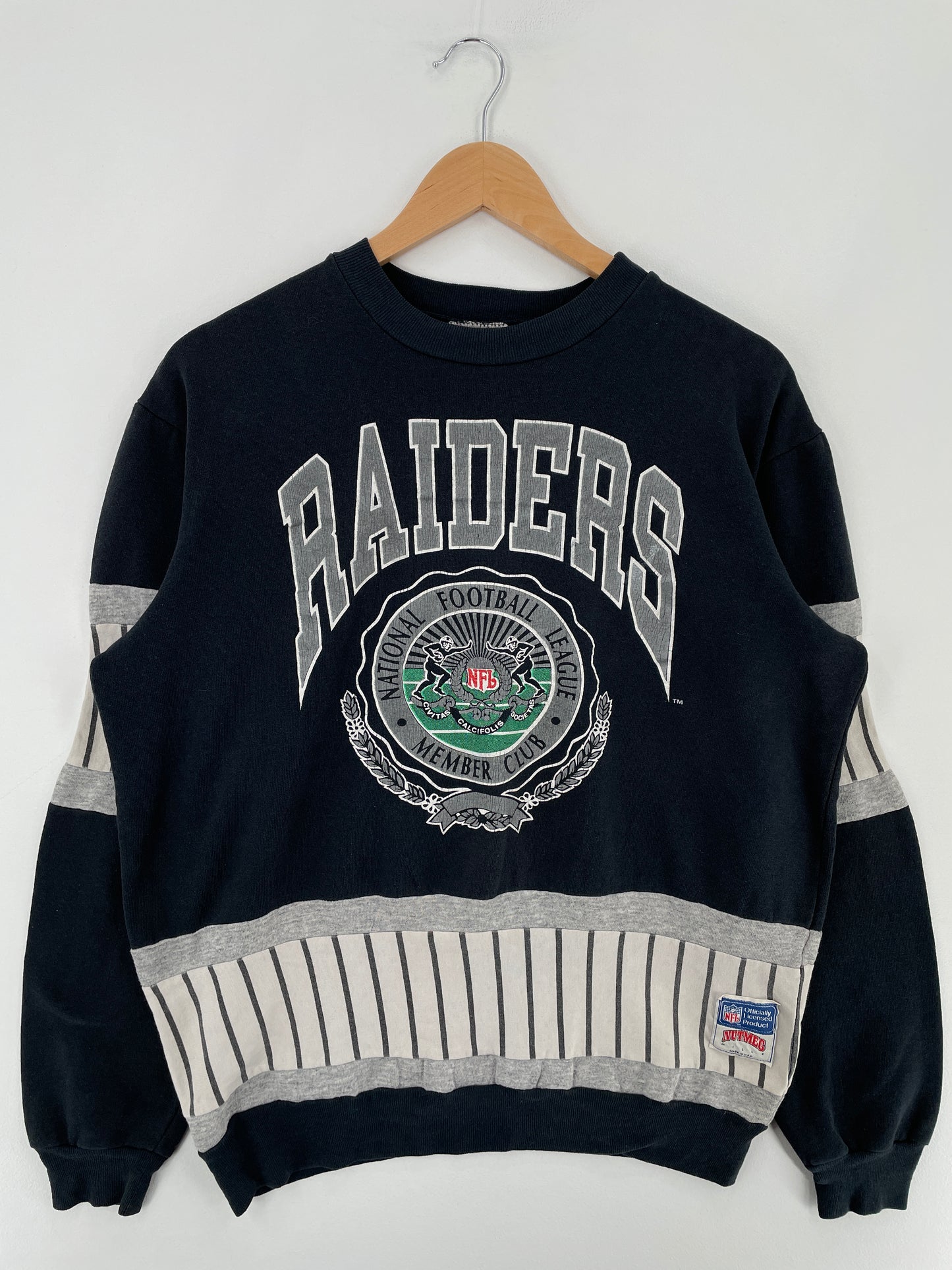 90's RAIDERS Made in USA Size L Vintage NFL Sweat-shirt / E3282S