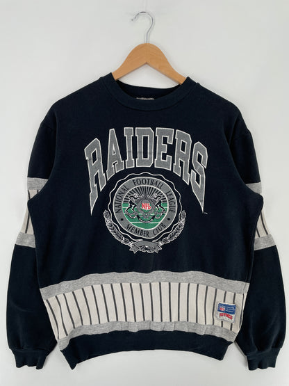 90's RAIDERS Made in USA Size L Vintage NFL Sweat-shirt / E3282S