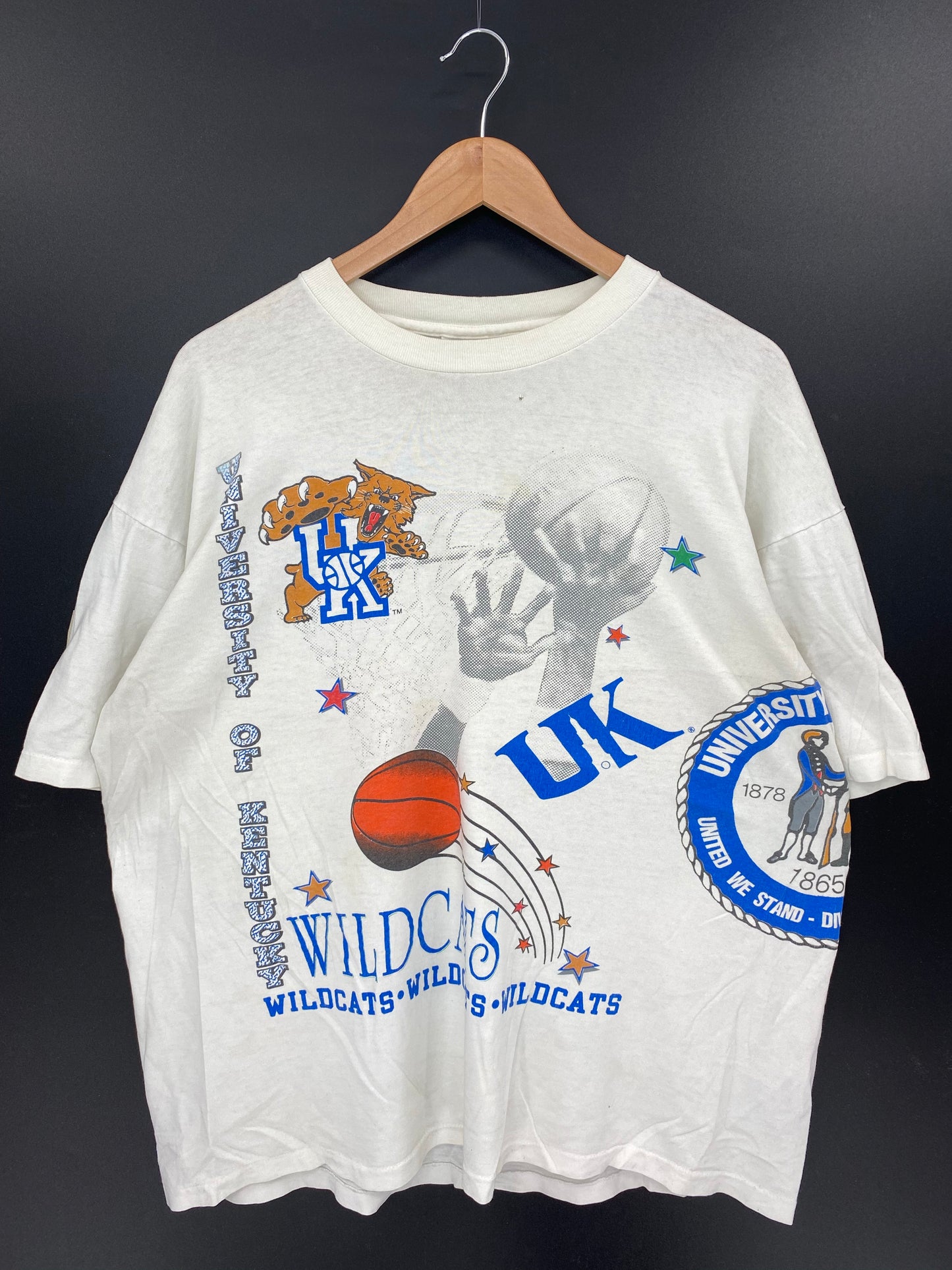 90's KENTUCKEY WILD CATS  Made in USA Size XL Vintage T-shirt/ K7791