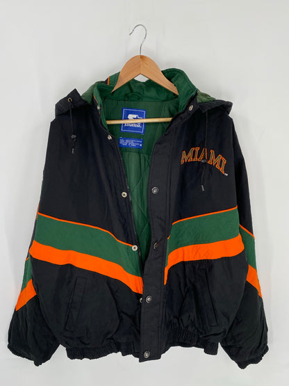 Vintage STARTER x MIAMI HURRICANES Size M Nylon Padded Jacket  / K8338