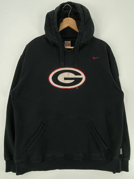 00' NIKE GEORGIA Size L Vintage College Hoodie Sweat-shirt / A637