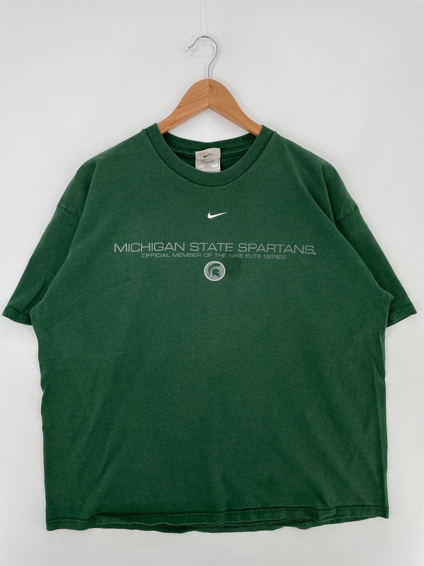 90's NIKE MICHIGAN SPARTANS Made in USA Size XL Vintage T-Shirt / E1542T