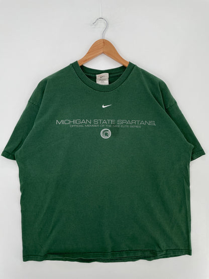 90's NIKE MICHIGAN SPARTANS Made in USA Size XL Vintage T-Shirt / E1542T