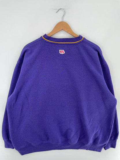 Vintage MINNESOTA VIKINGS Size Approx.XL Vintage NFL Sweat-shirt / E3287S