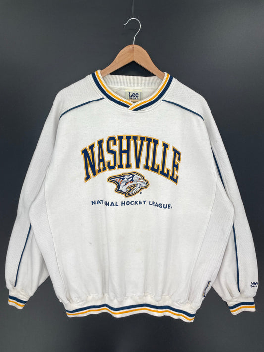 90's NASHVILLE PREDATORS Size XL Vintage NHL Sweat shirt / A8092