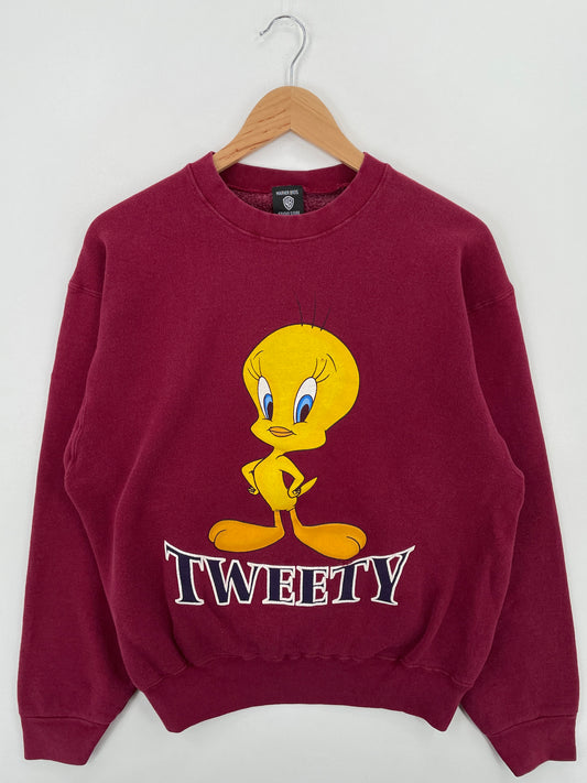 1997 LOONEY TUNES TWEETY Made in USA Size  Vintage Sweat-shirt / A6568