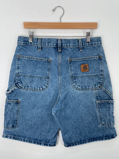 Vintage CARHARTT Double Knee Size W32xL10 Denim Shorts / A1501