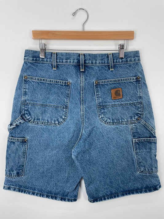 Vintage CARHARTT Double Knee Size W32xL10 Denim Shorts / A1501
