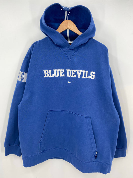 00' NIKE DUKE BLUE DEVILS Size XL Vintage College Hoodie Sweat-shirt / K9384
