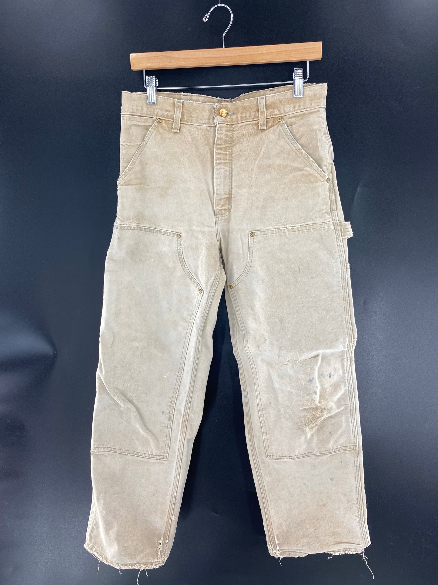 Vintage CARHARTT Size No tag (Approx. 31 x 29) Double Knee Duck Pants / K6520