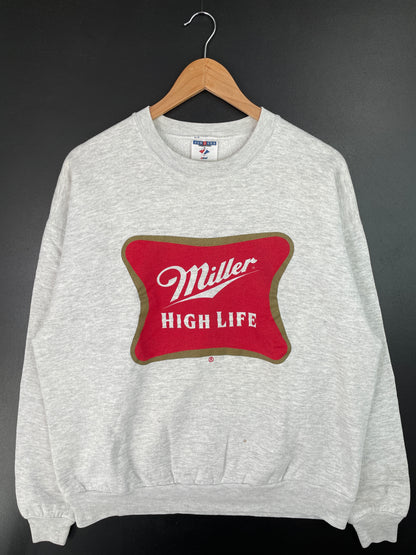 90's MILLER HIGH LIFE Made in USA Size XL Vintage Sweat-Shirt / A8951