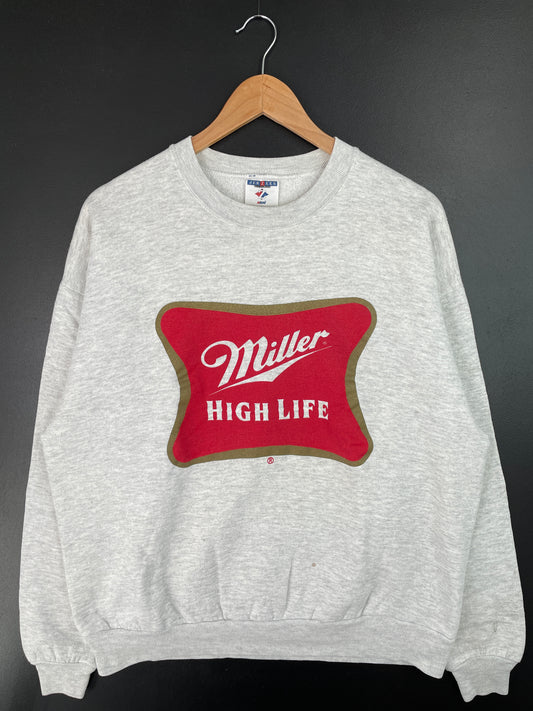 90's MILLER HIGH LIFE Made in USA Size XL Vintage Sweat-Shirt / A8951