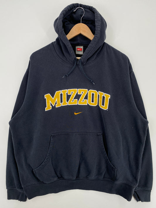 00' NIKE MISSOURI Size L Vintage College Hoodie Sweat-Shirt / A4564