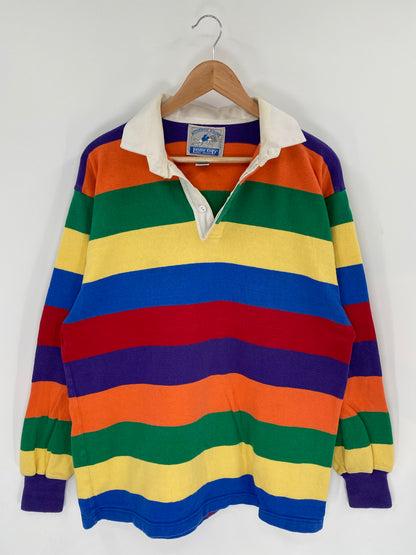 90’s LANDS’ END Made in USA Size L Rugby-Shirt / K8709