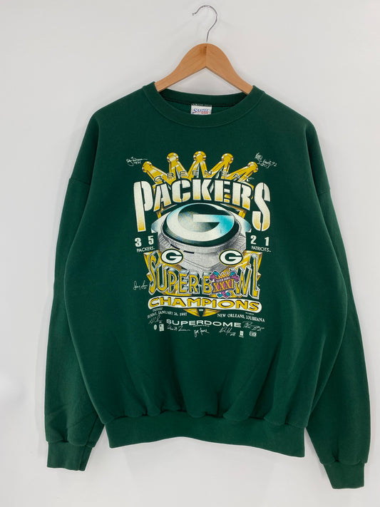 1996 GREENBAY PACKERS Made in USA Size XL Vintage NFL Sweat-shirt / K5134