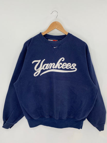 00' NIKE NEW YORK YANKEES Size M Vintage MLB Sweat-Shirt / K8540
