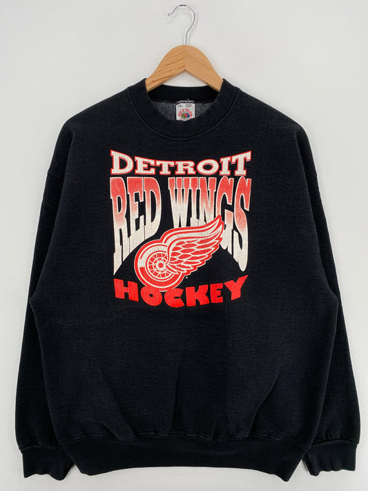 90's DETROIT RED WINGS Made in USA Size L Vintage NHL Sweat-Shirt / E5747S