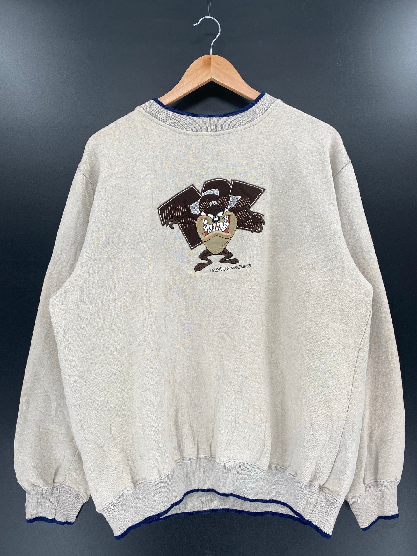 1996' LOONEY TUNES TAZ Size XL Vintage Sweat-shirt / k5675
