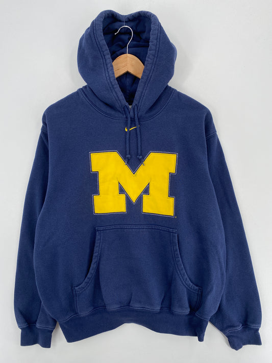 00' NIKE MICHIGAN Size S Vintage College Hoodie Sweat-shirt / A5600
