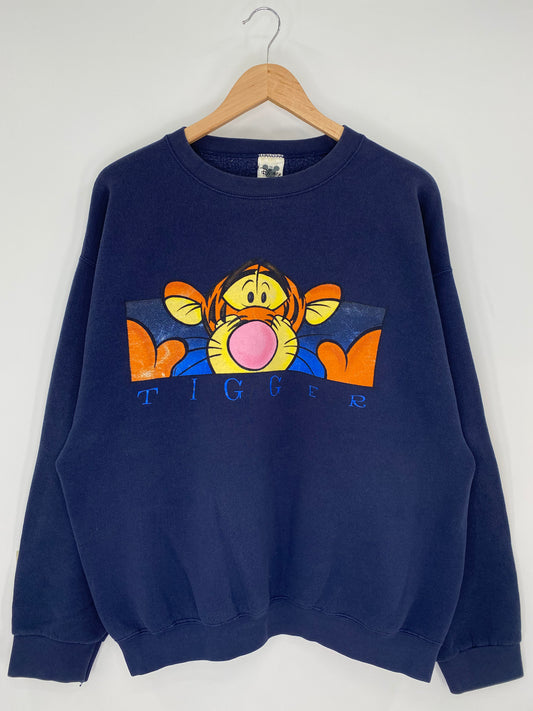 00' DISNEY TIGGER Made in USA Size XL Vintage Sweat-shirt / A211